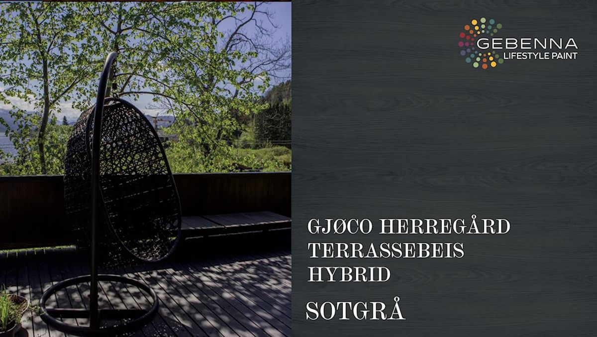 Gjøco Hybrid Terrassebeis: Sotgrå 2,7 liter