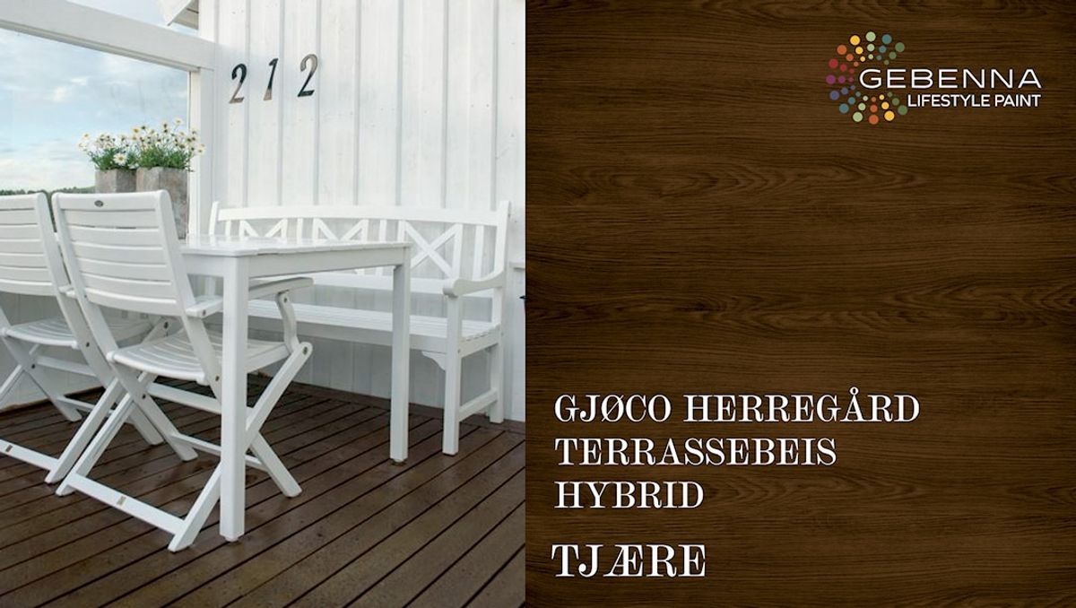 Gjøco Hybrid Terrassebeis: Tjære 2,7 liter