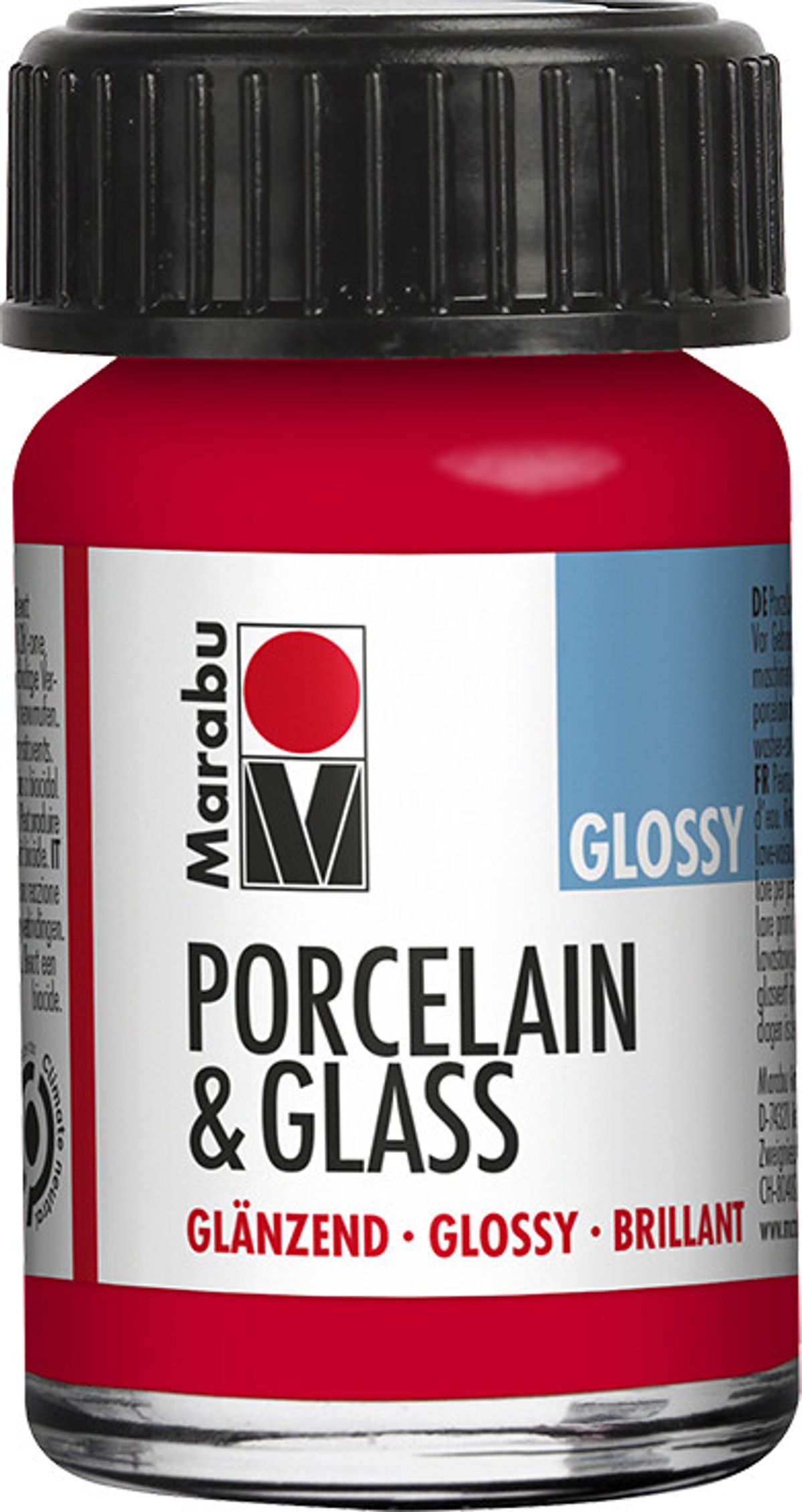 Glas Og Porcelænsmaling - Kirsebær Rød - Porcelain & Glass Glossy - 15 Ml