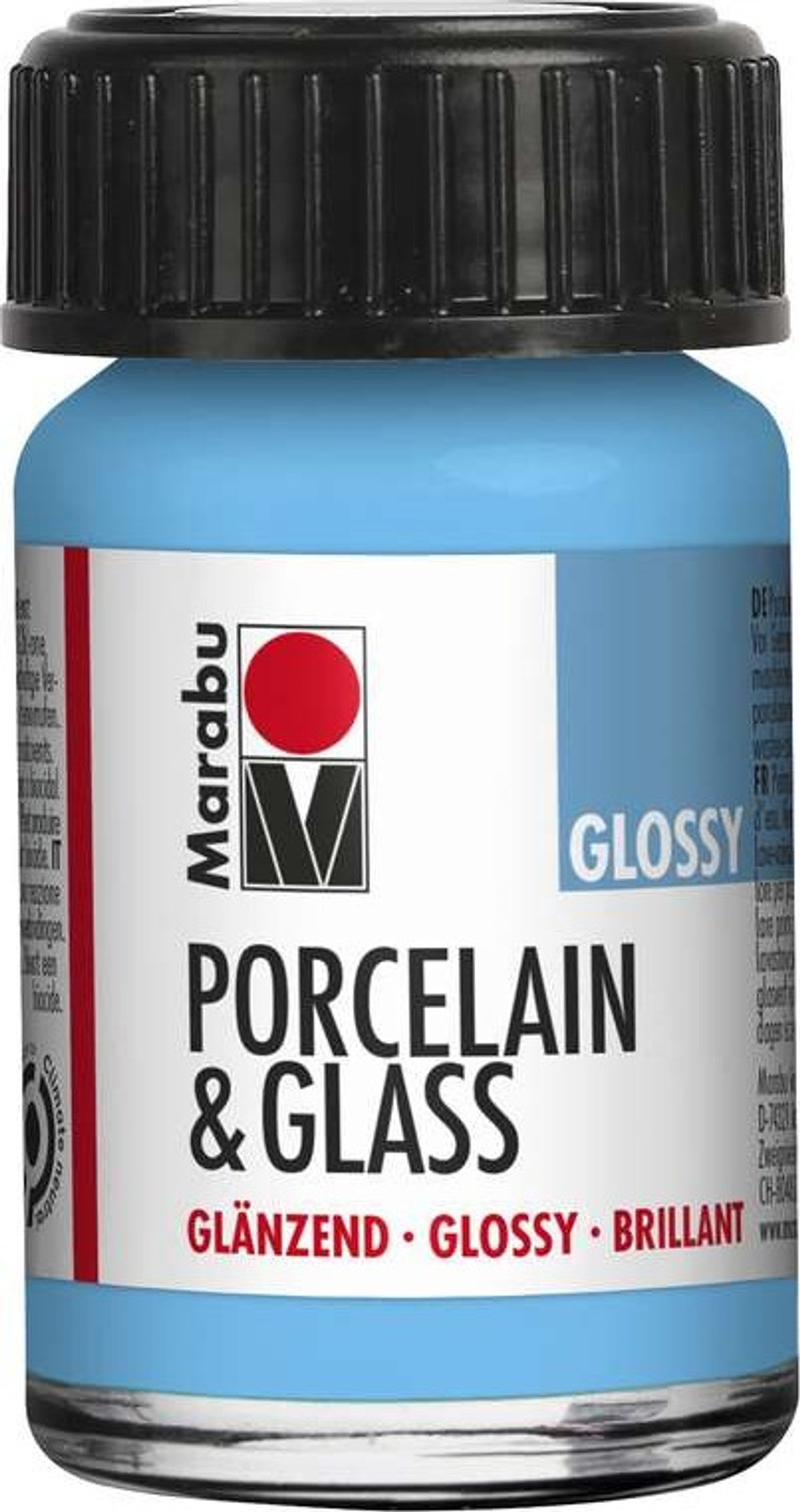 Glas Og Porcelænsmaling - Lyseblå - Porcelain & Glass Glossy - 15 Ml