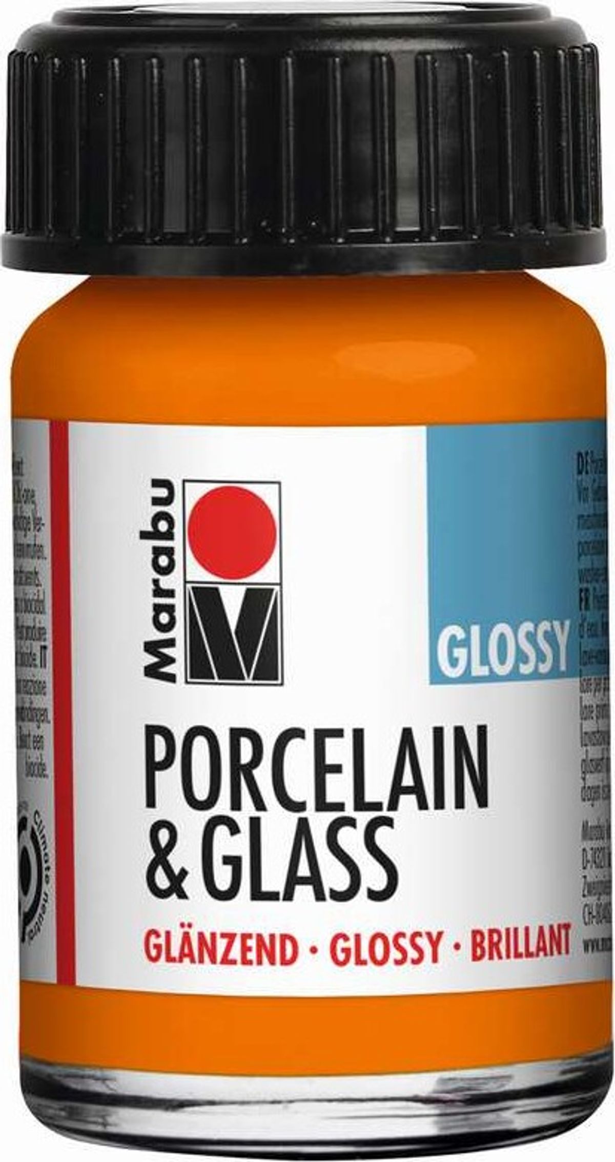 Glas Og Porcelænsmaling - Orange - Porcelain & Glass Glossy - 15 Ml