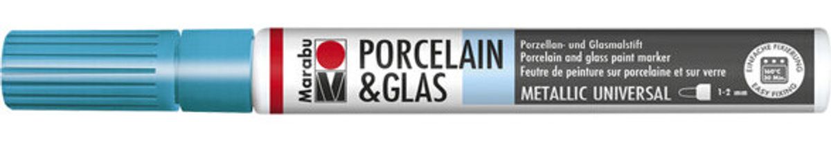 Glas Og Porcelænstusch - Metallic Petrol - Porcelain Painter - 1-2 Mm