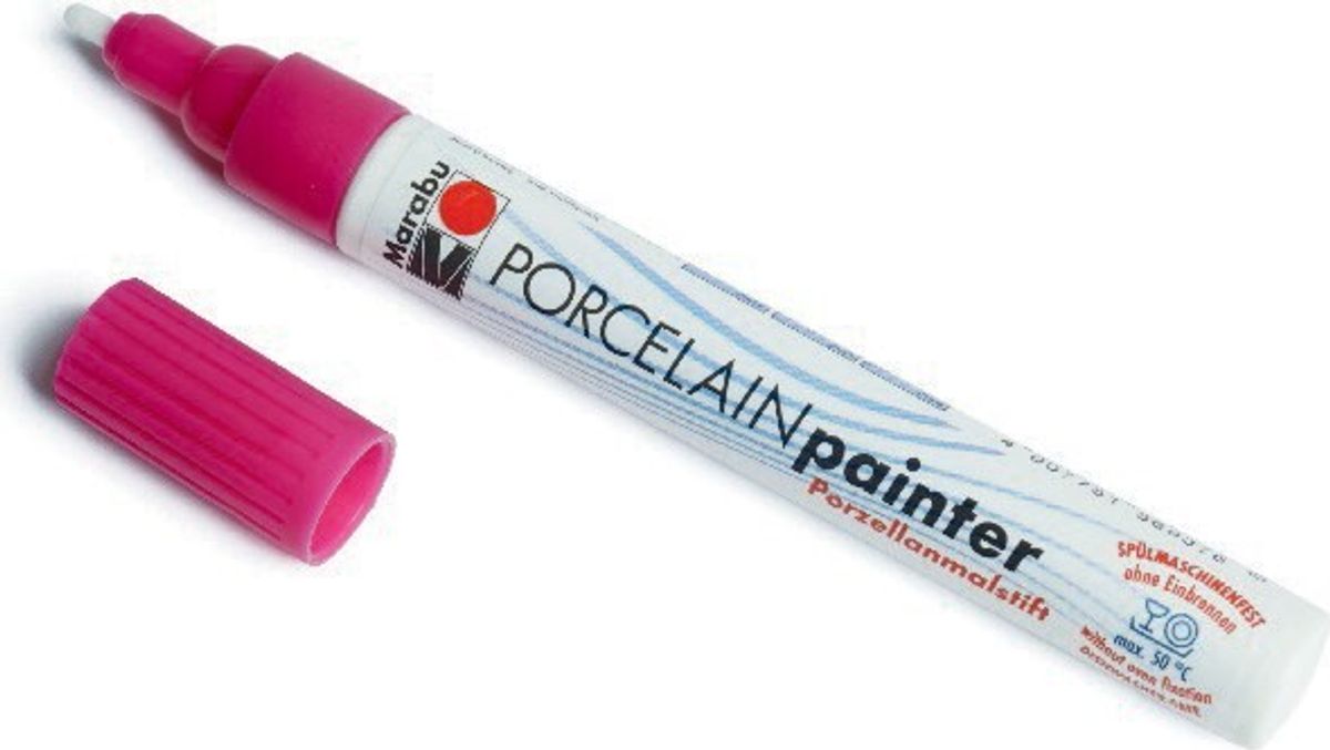 Glas Og Porcelænstusch - Rasberry - Porcelain Painter - 1-2 Mm