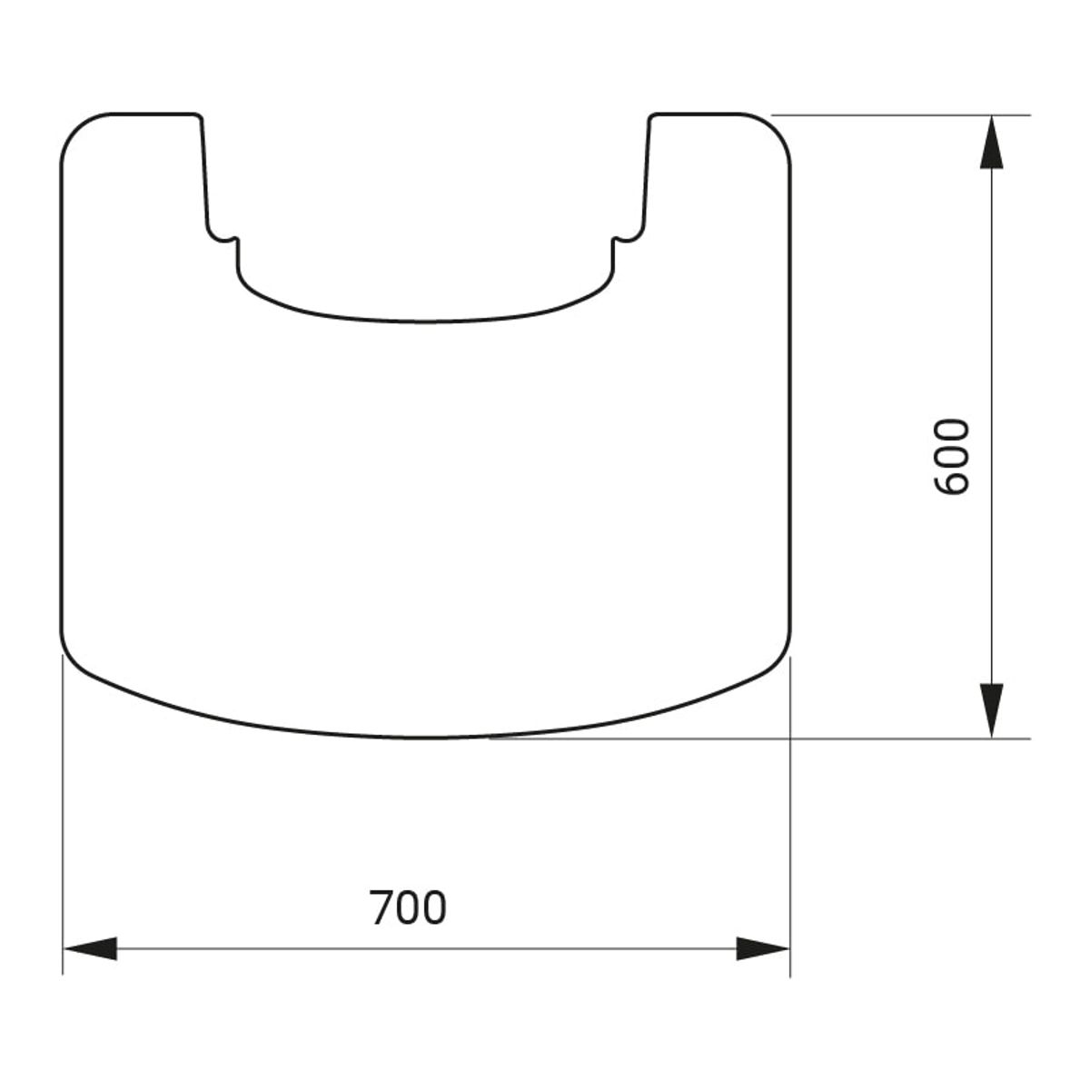 Glasgulvplade Contura 800 Style - Sort