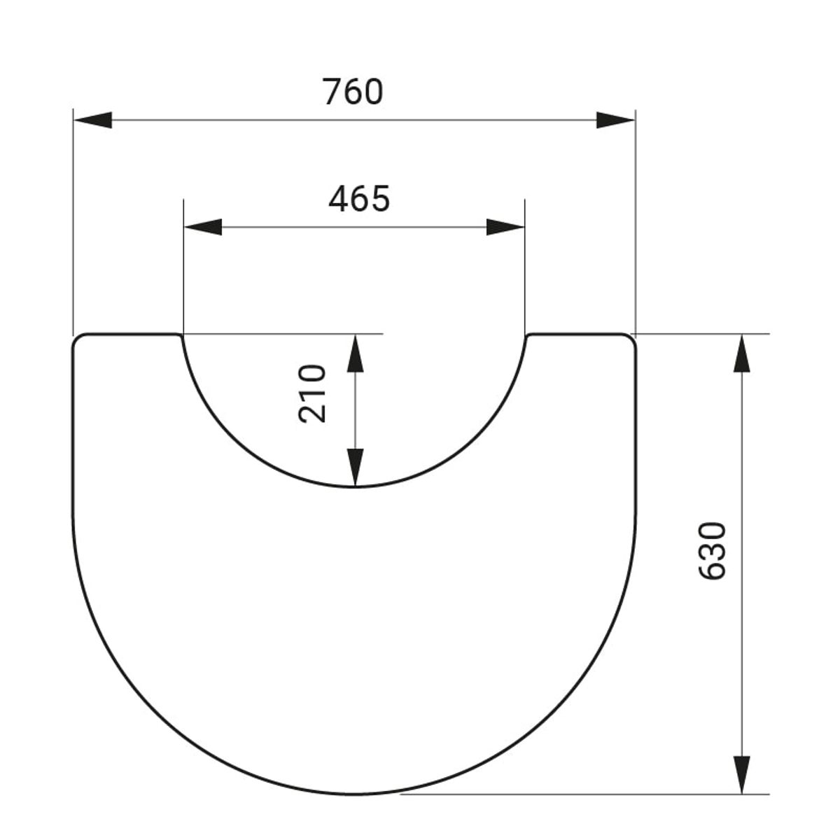 Glasgulvplade Kort Contura 500/586