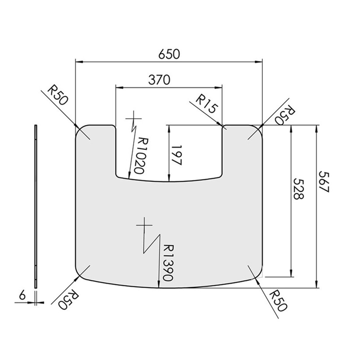 Glasgulvplade, lille TermaTech TT30