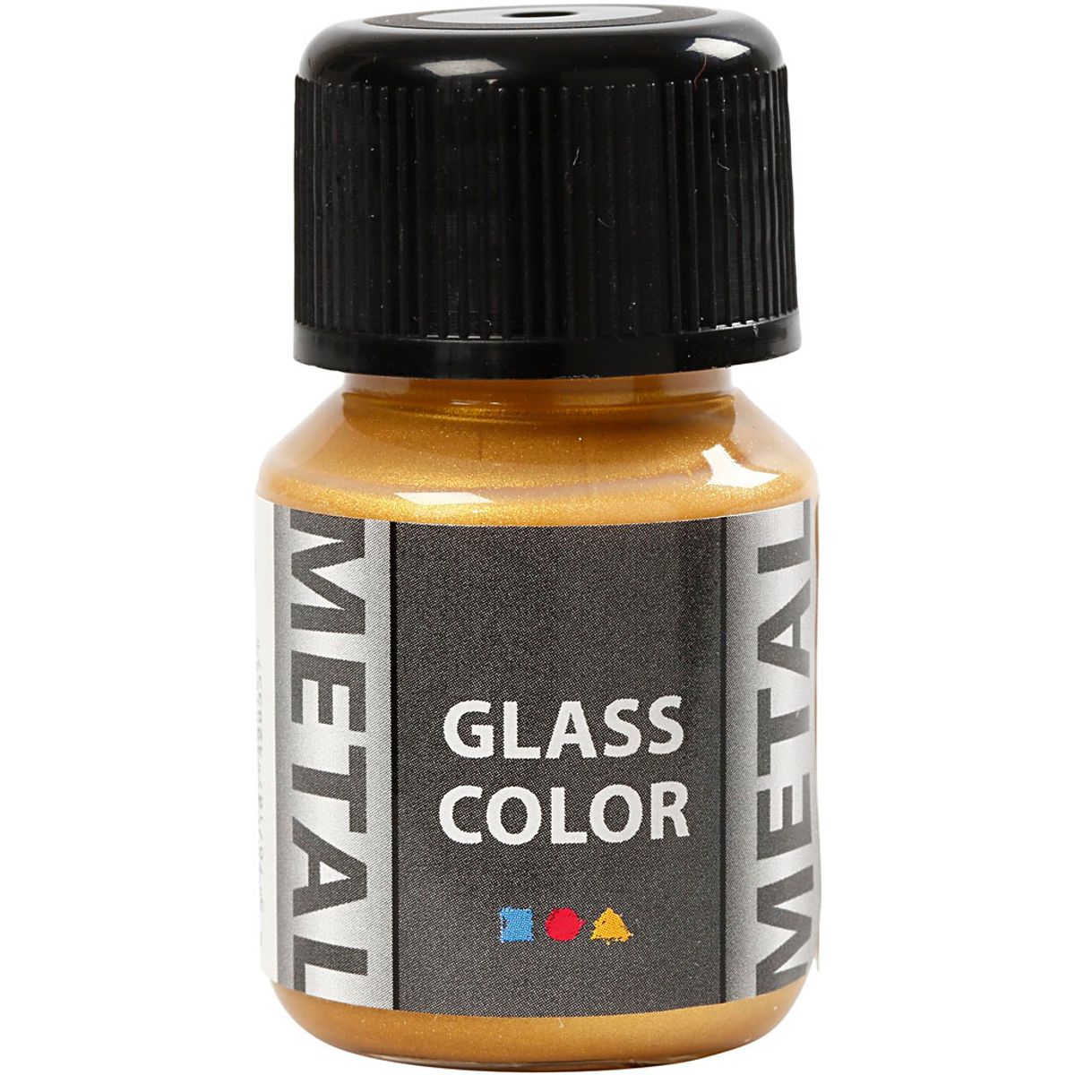 Glass Color Metal, guld, 35 ml