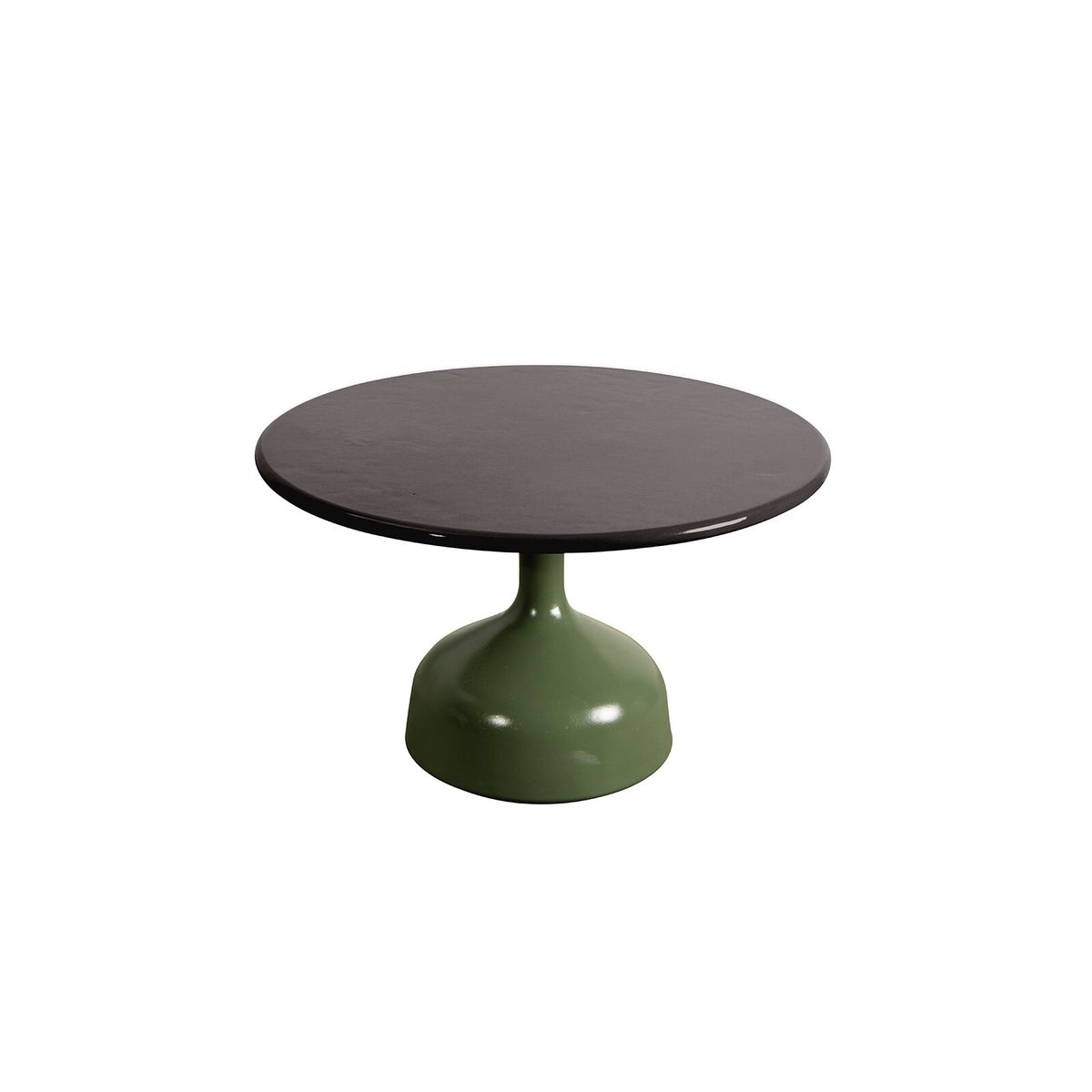 Glaze Sofabord, stor fra Cane-line (Black, Green aluminium)