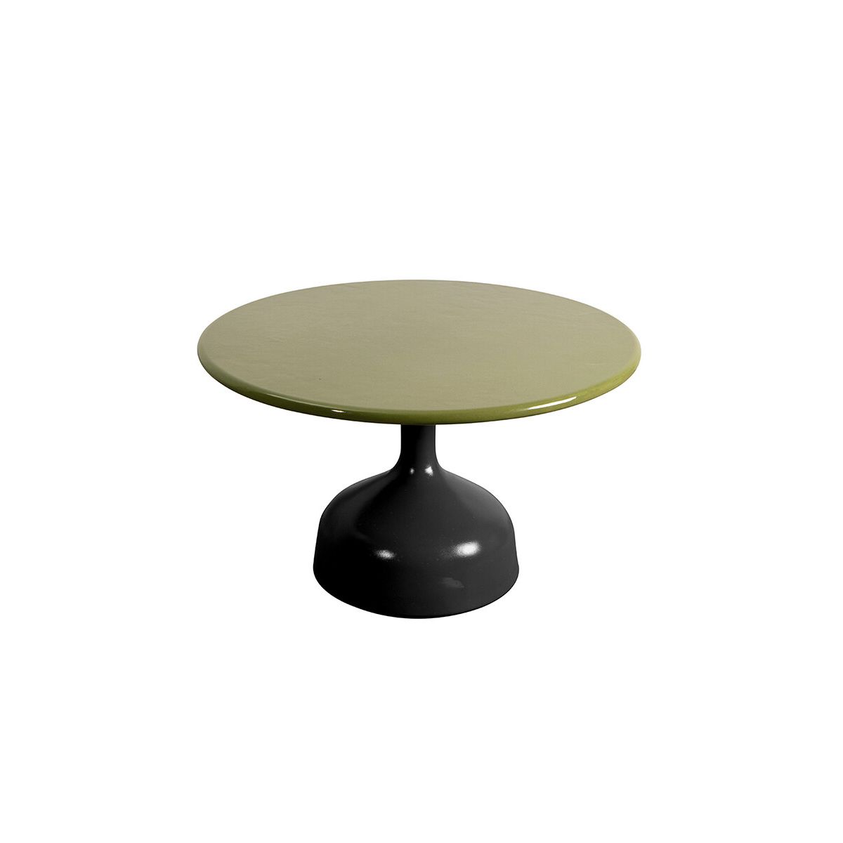 Glaze Sofabord, stor fra Cane-line (Green, Black aluminium)