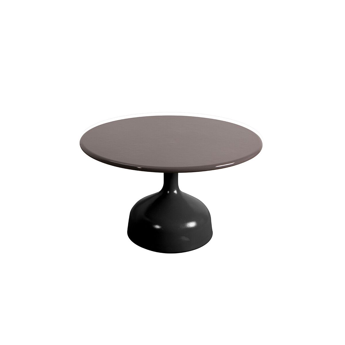 Glaze Sofabord, stor fra Cane-line (Taupe, Black aluminium)