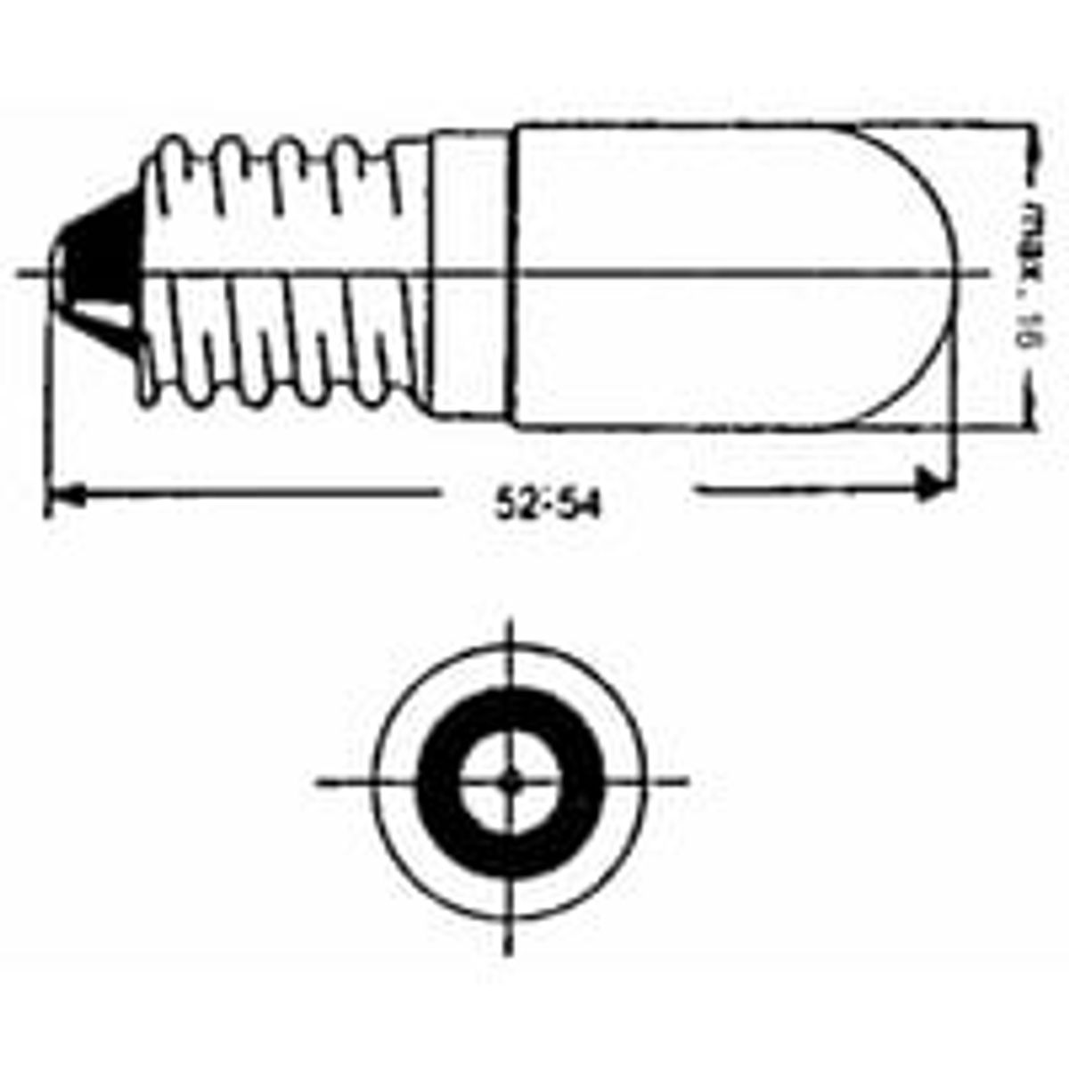 Gldelampe 220/260V 7-10W E14 16X54