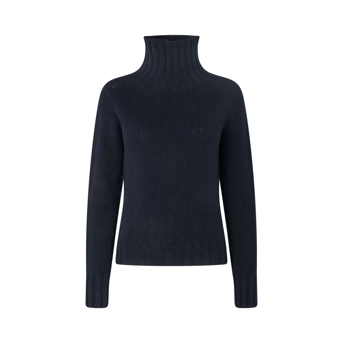 Glencoe Ladies Roll Neck rullekravesweater, Nero Navy, Geelong lammeuld - L