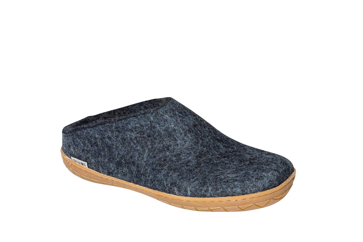 Glerups - Tøffel m. Gummisål, 60-0138 - Denim - 44