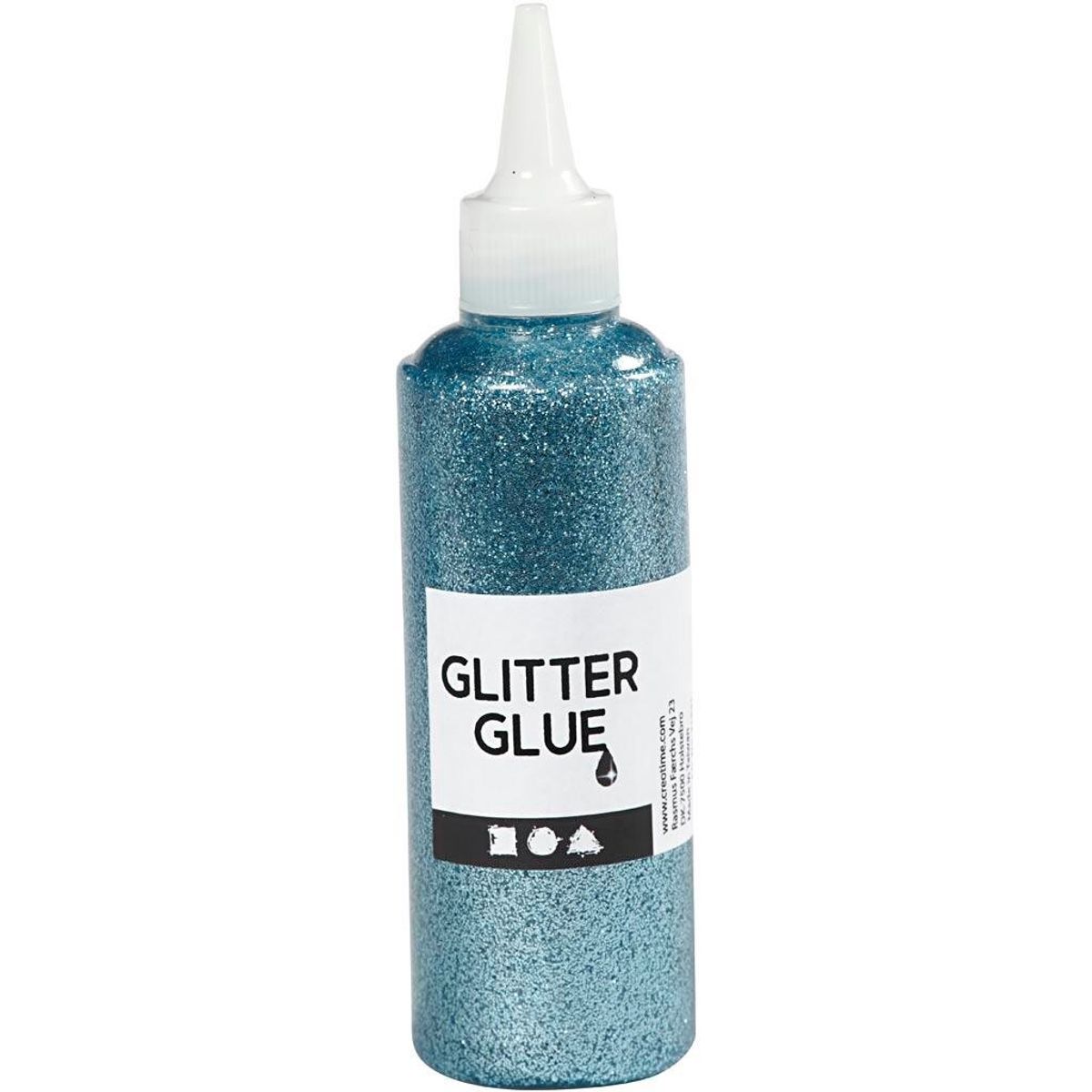 Glitterlim, lys blå, 118ml