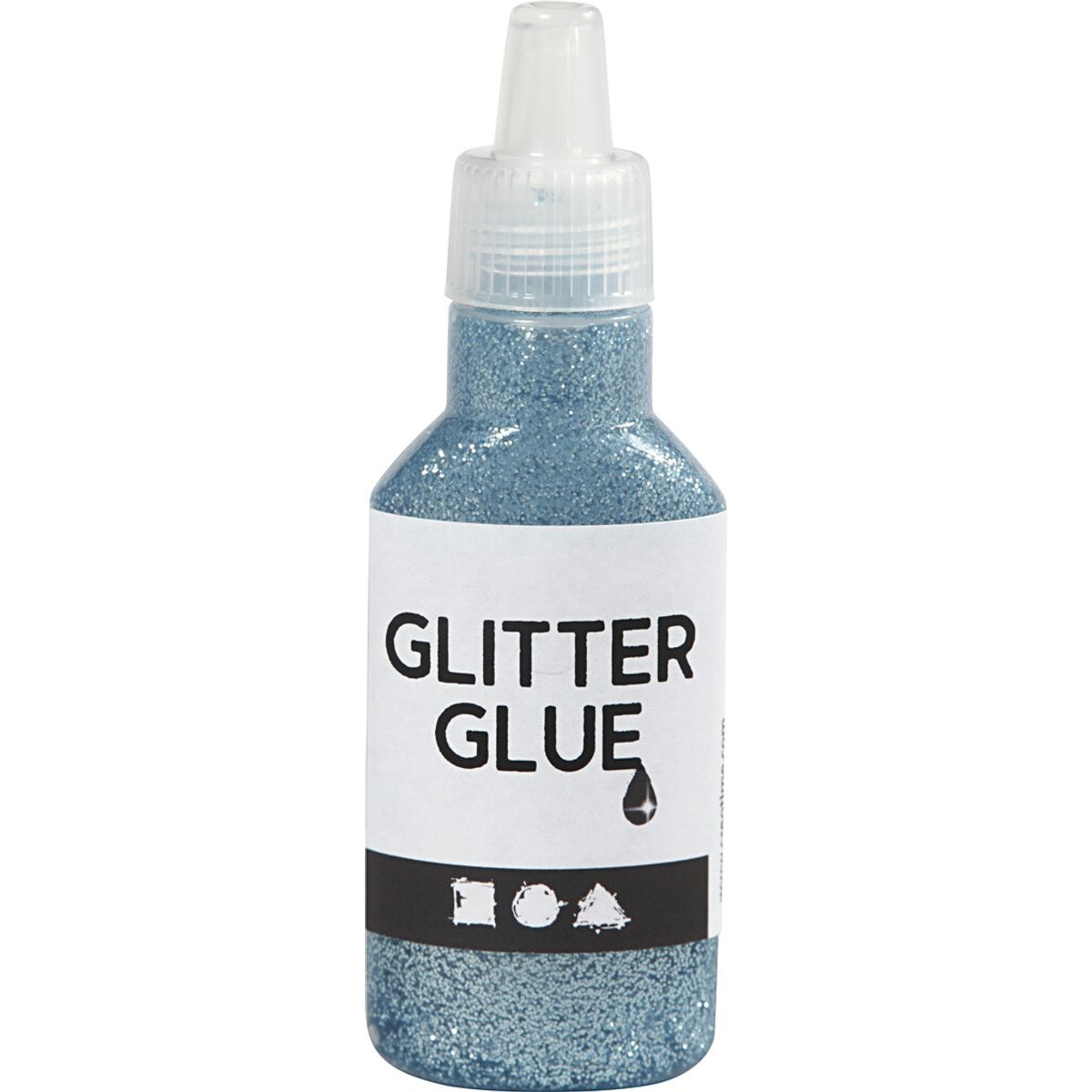 Glitterlim - Lyseblå - 25 Ml