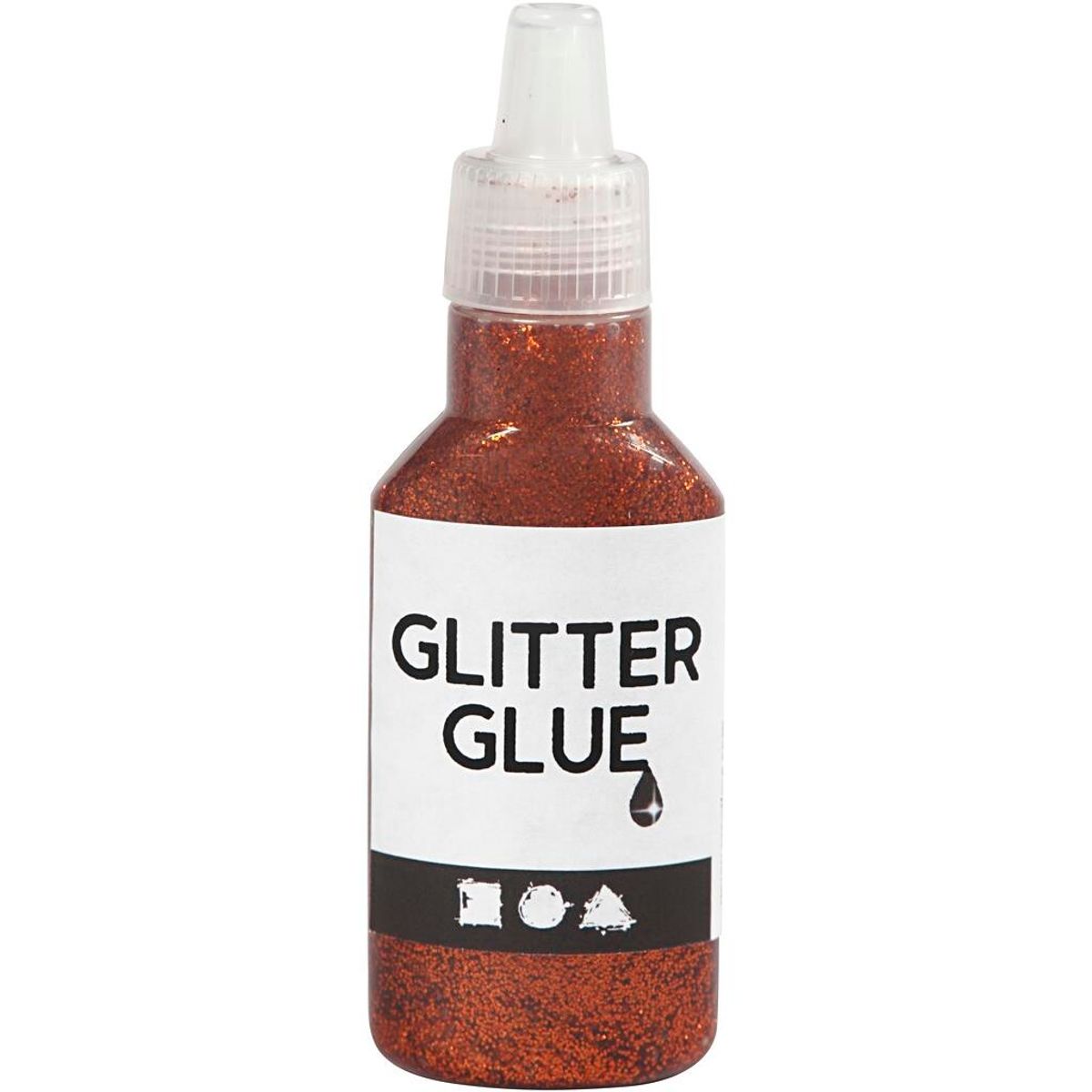 Glitterlim, orange, 25ml