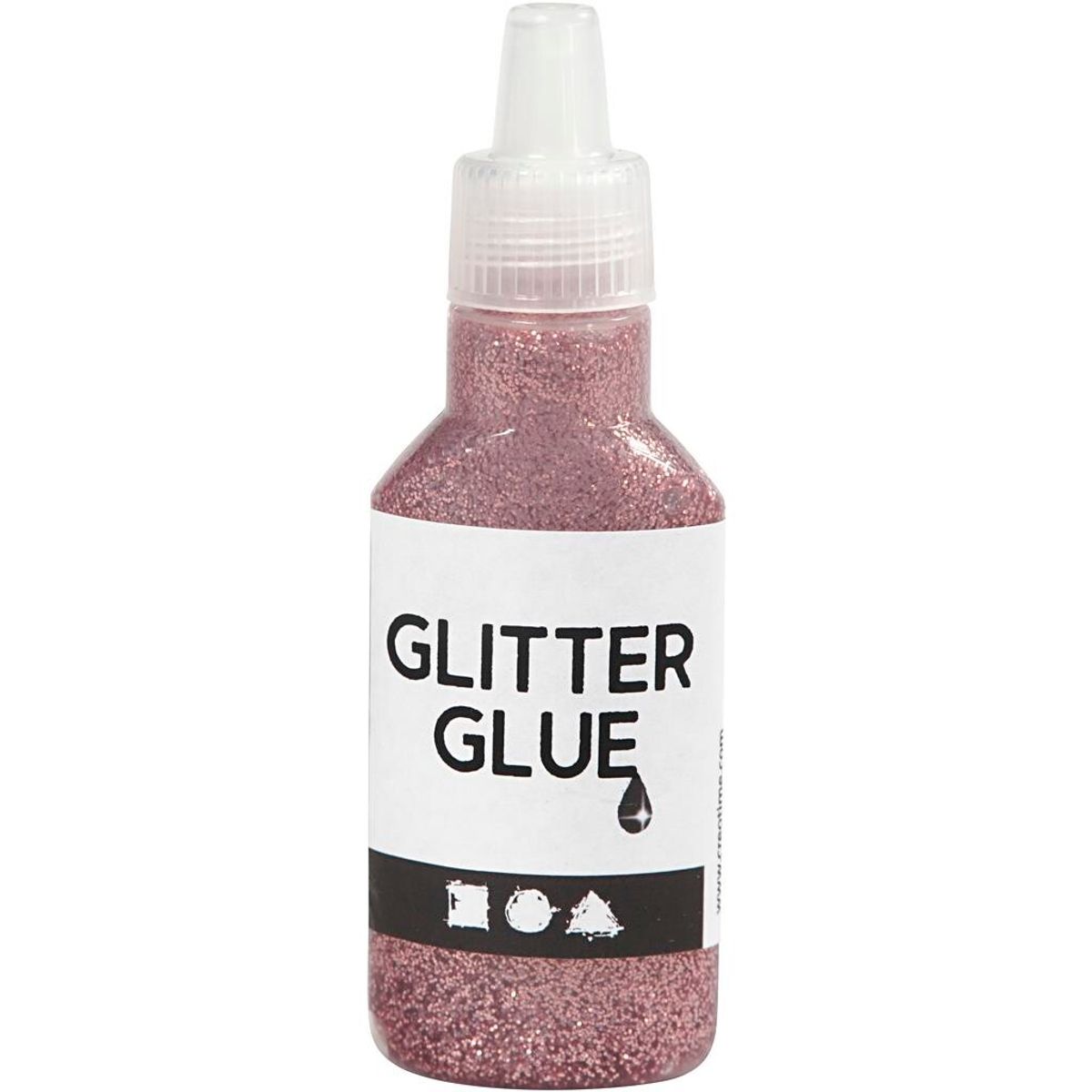 Glitterlim, rosa, 25ml