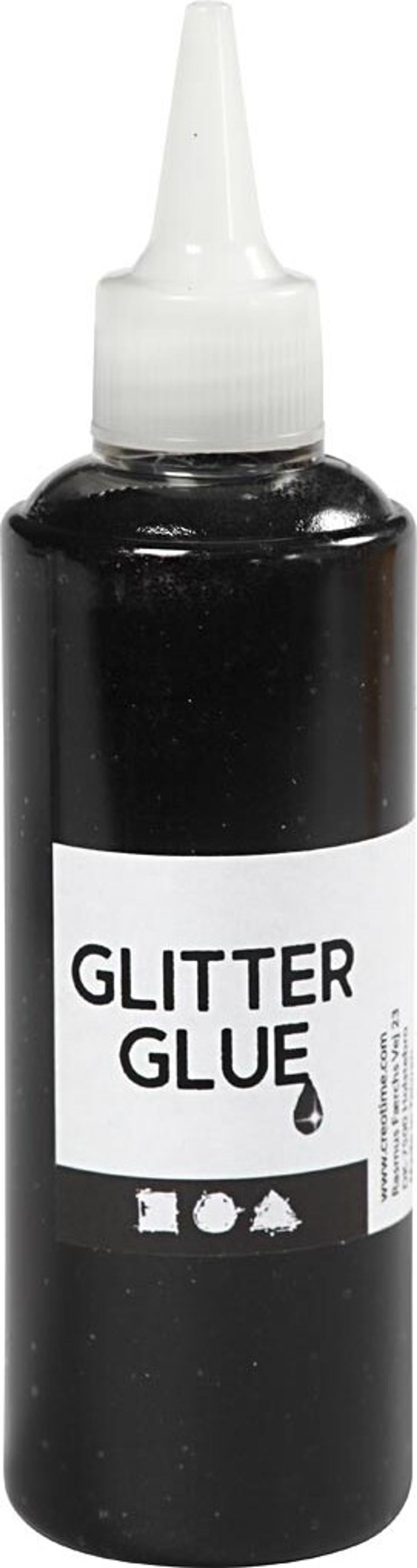 Glitterlim - Sort - 118 Ml