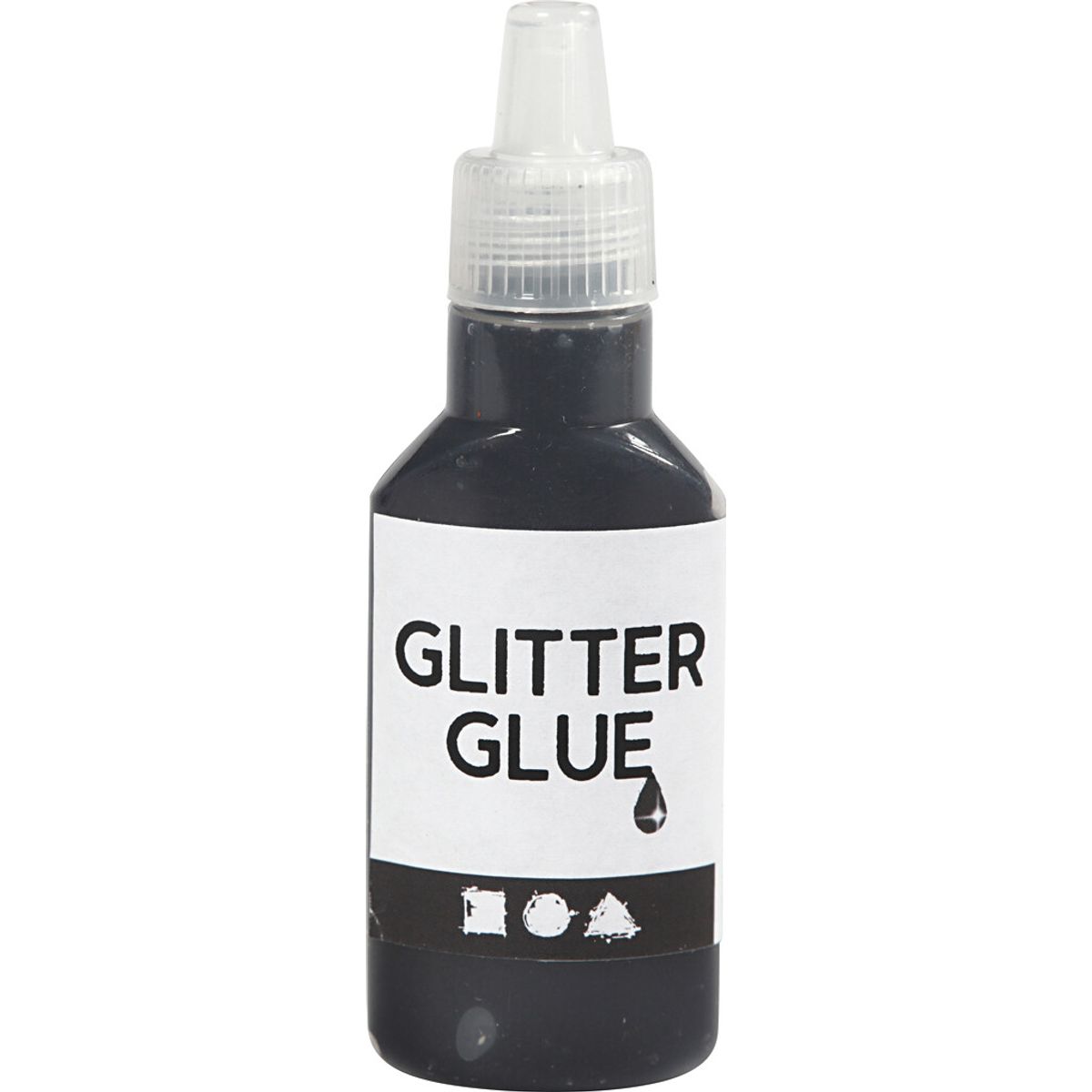 Glitterlim - Sort - 25 Ml