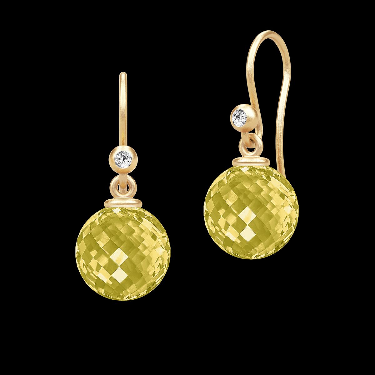 Globe Earrings Canary