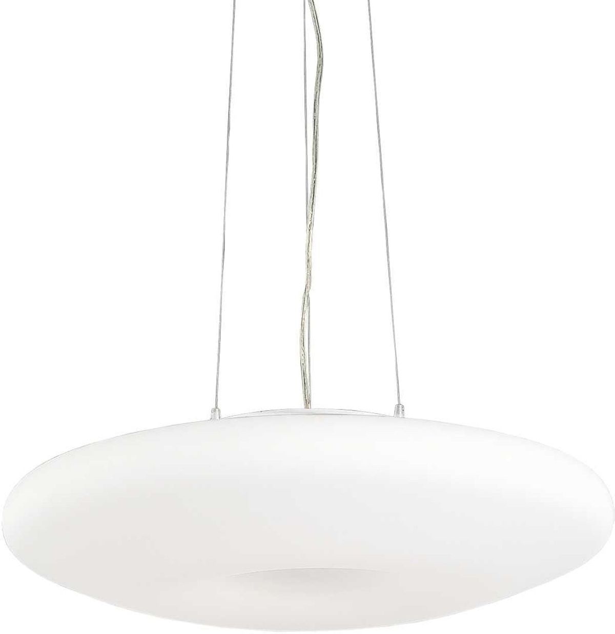 Glory, Pendel lampe, E27 max 3 x 60W, E27, hvid/krom, glas, Ø400xHmin260/max2350mm