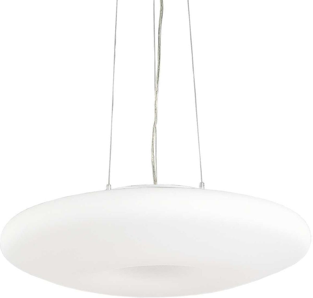 Glory, Pendel lampe, E27 max 3 x 60W, E27, hvid/krom, glas, Ø500xHmin260/max2350mm