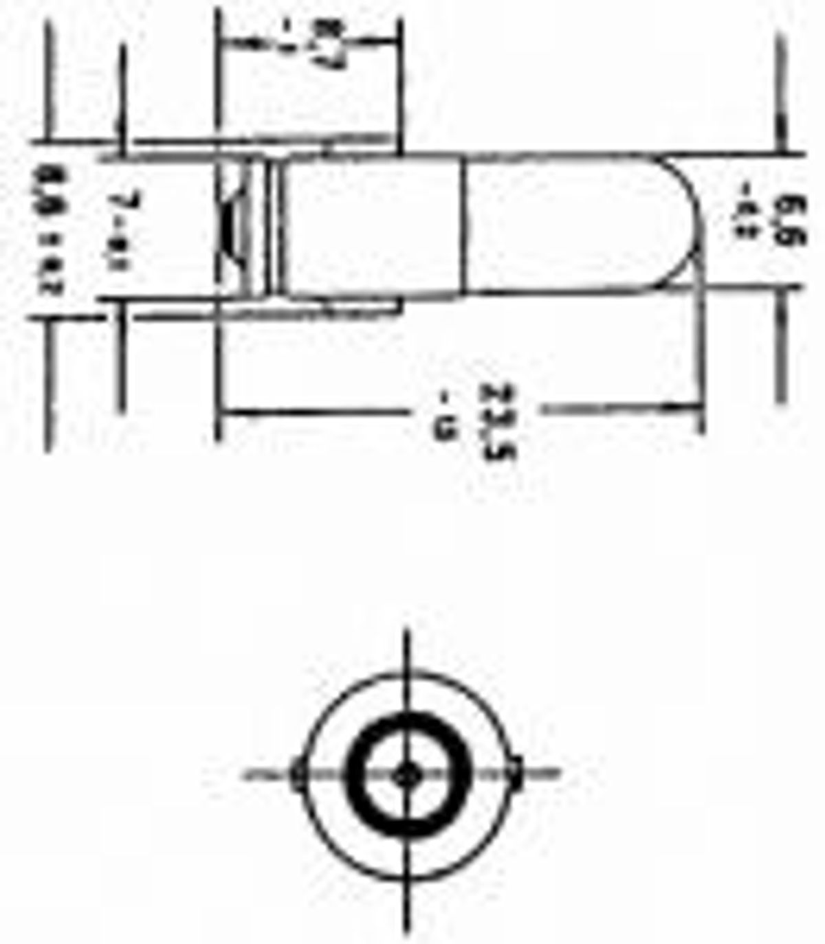 Glødelampe 24v 0,05 a ba7s 7x23 mm