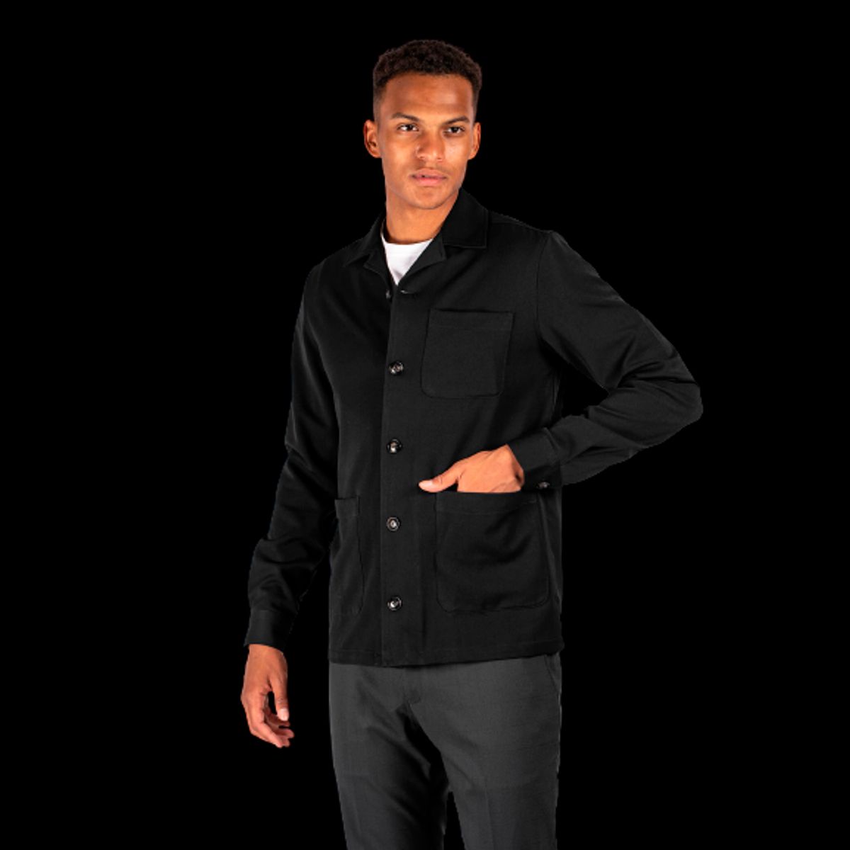 Gnious Herre Skjorte Jakke - Black - L