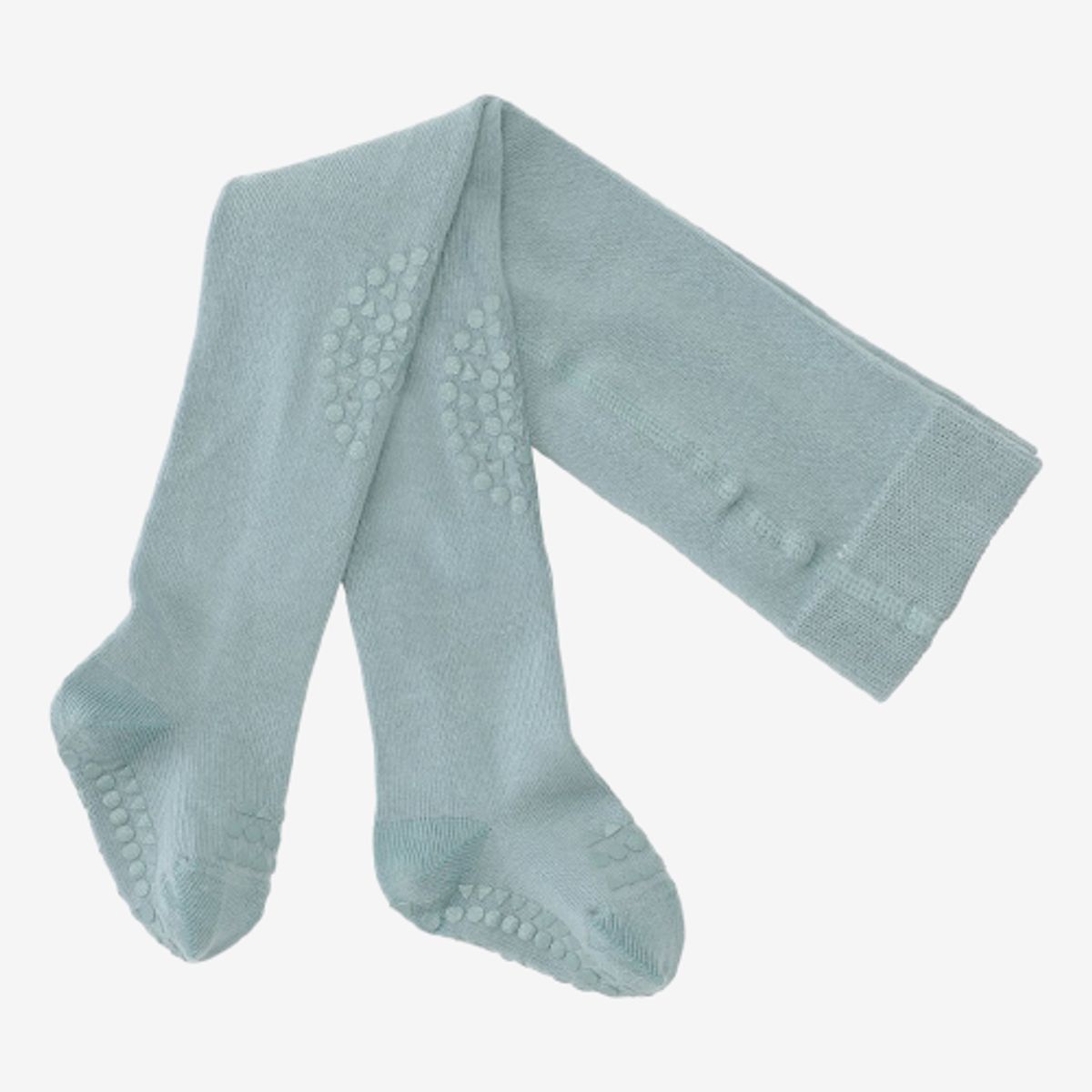 GoBabyGo strømpebukser med skridsikkert gummi (Tights) - Dusty Blue - 12-18 måneder