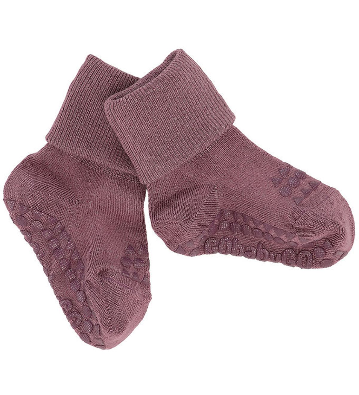 GoBabyGo Strømper - Bambus - Non-Slip Socks - Misty Plum