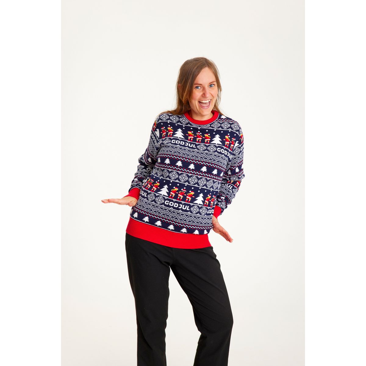 God Jul Sweater Navy - dame / kvinder.