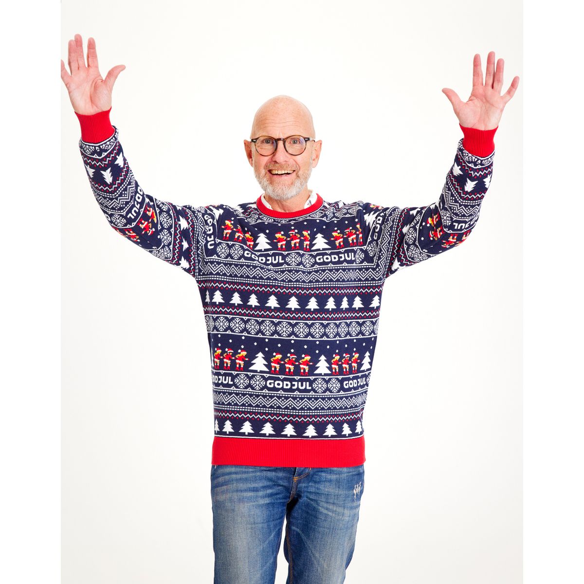 God Jul Sweater Navy - herre / mænd.