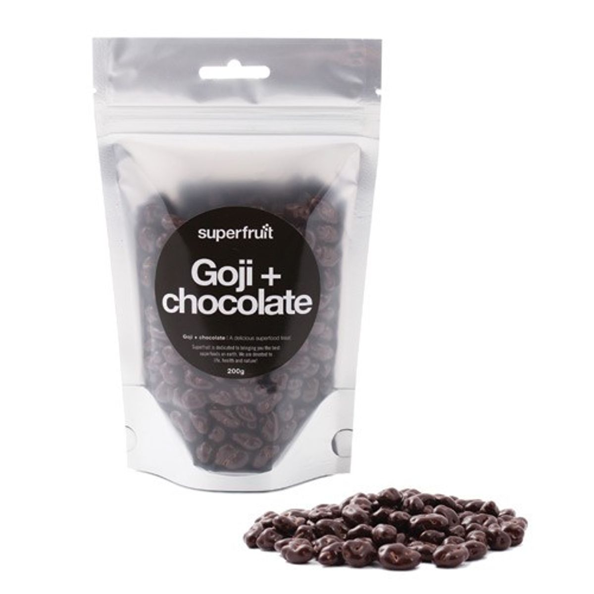 Goji bær med chokolade - 200 gram - Superfruit