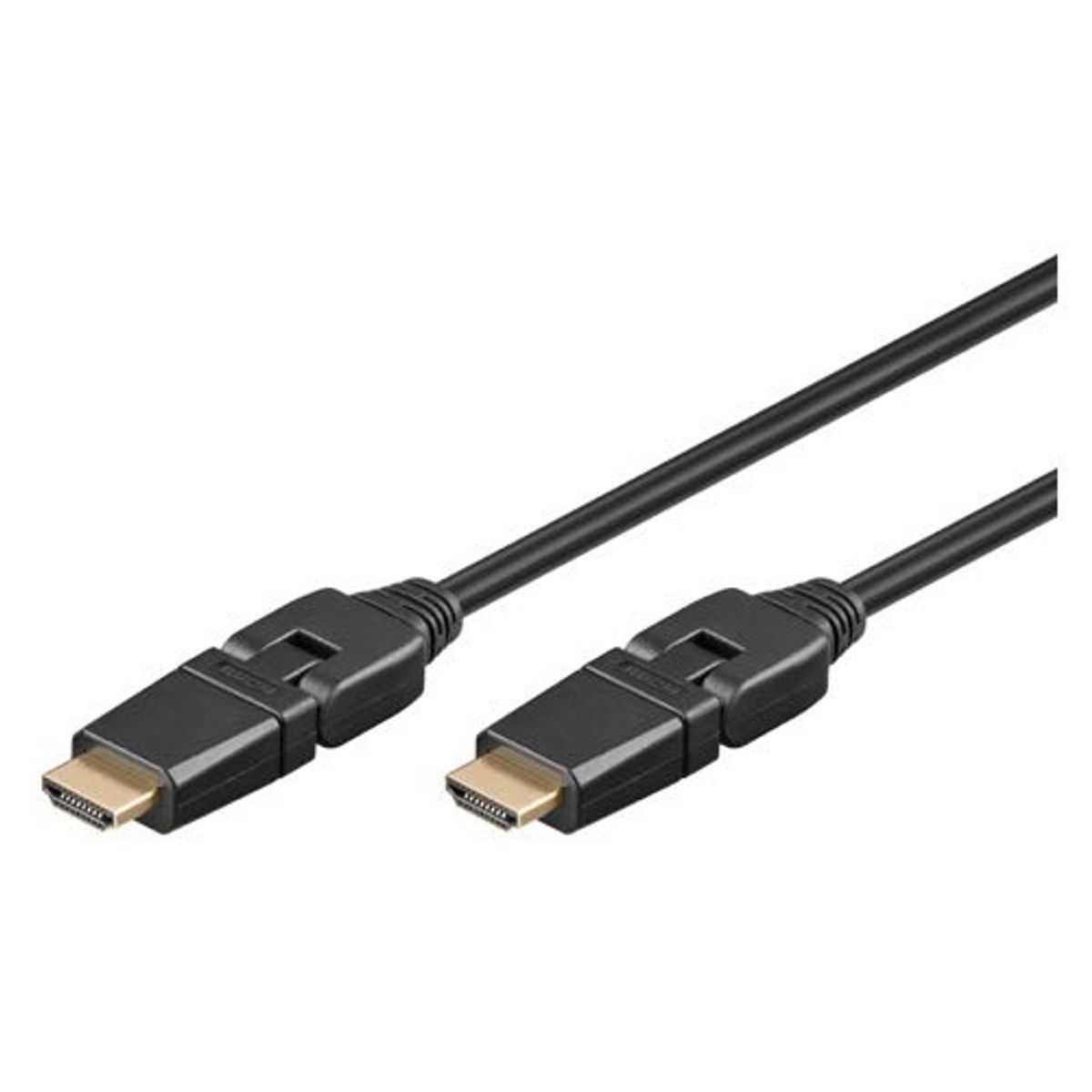 Goobay - 1.4 High Speed HDMI 360 ° (Han-Han) (Sort) - 4K@30Hz - 1,0 m