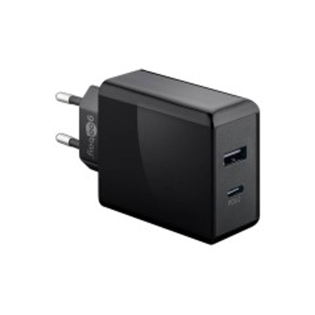 Goobay 61673 Dual Adapter 30Watt PD 1xUSB-C + 1xUSB-A Sort