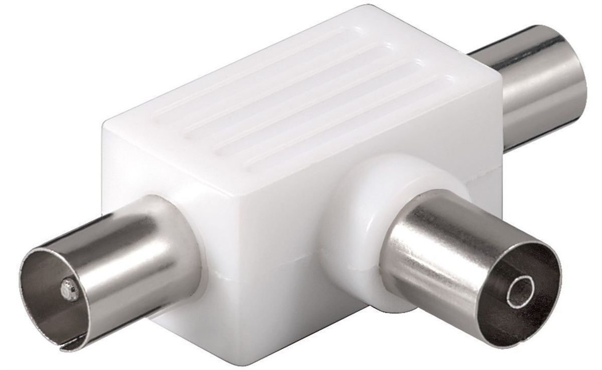 Goobay Antennesplitter T-Adapter - 2 han / 1 hun