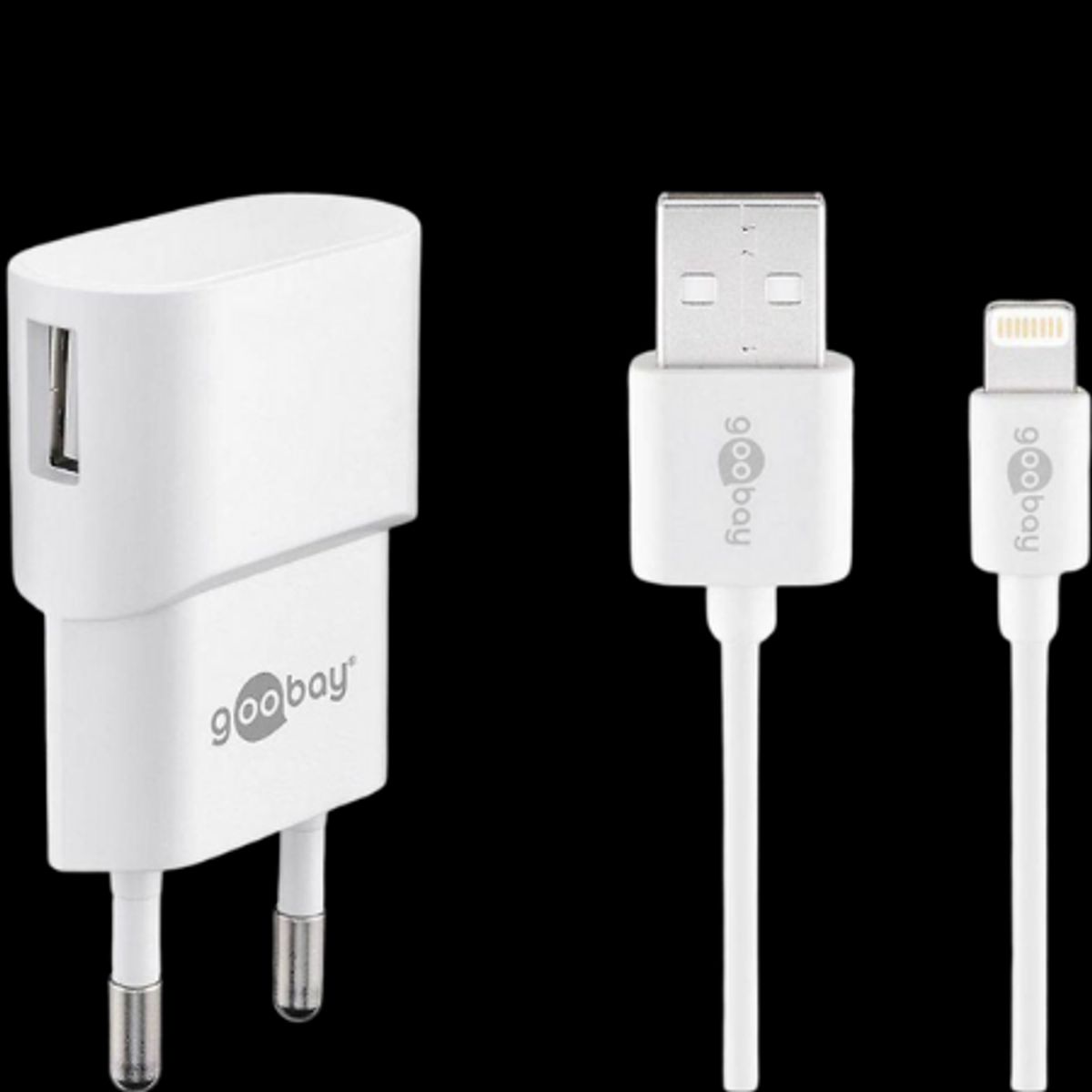 Goobay Apple Lightning Opladersæt - 1 m