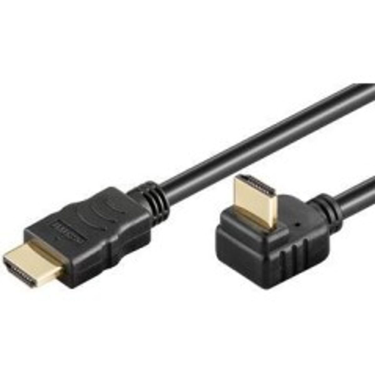 Goobay HDMI 2.0 han med Ethernet 270° vinklet kabel 4K 60Hz 0.5 m Sort