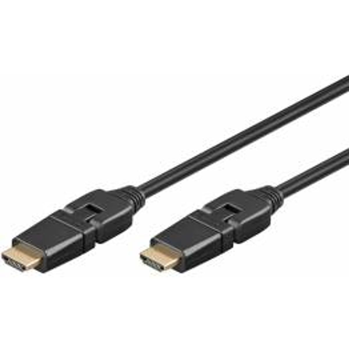 Goobay HDMI 2.0 kabel med 360 ° fleksible stik - 4K/60Hz - 1,5 - 5m, Længde 1,5 meter