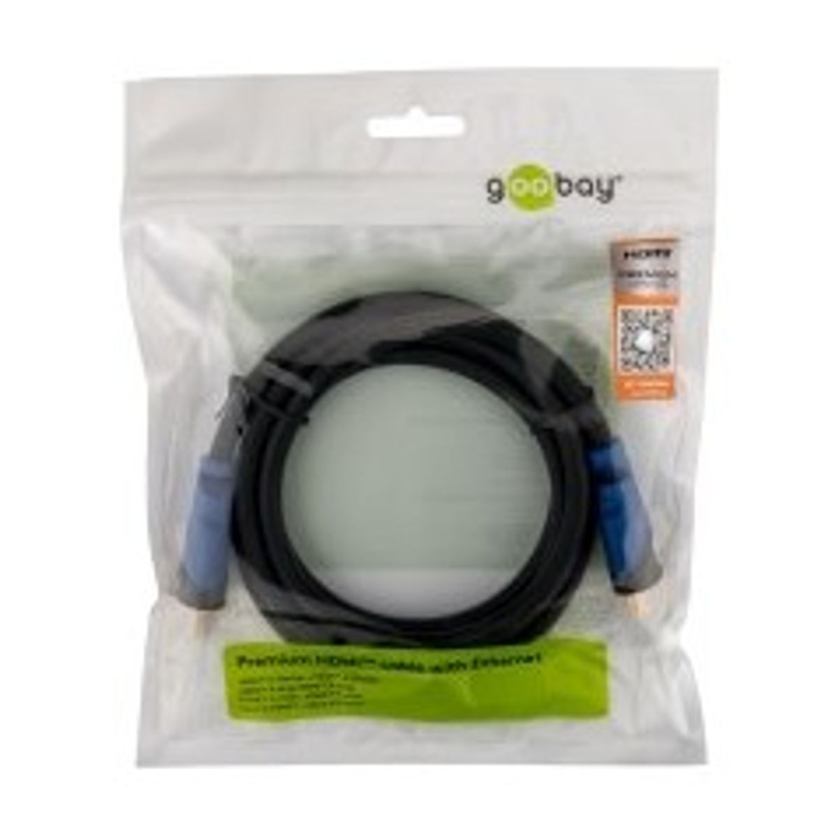 Goobay HDMI 2.0 Premium 2m Black/Blue