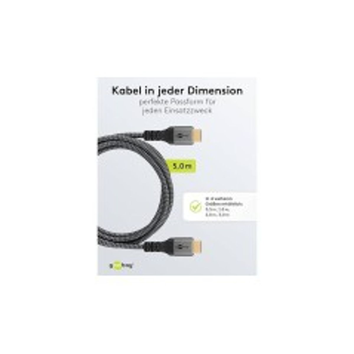 Goobay HDMI 2.1 kabel 8K 60Hz 5 m Sølv