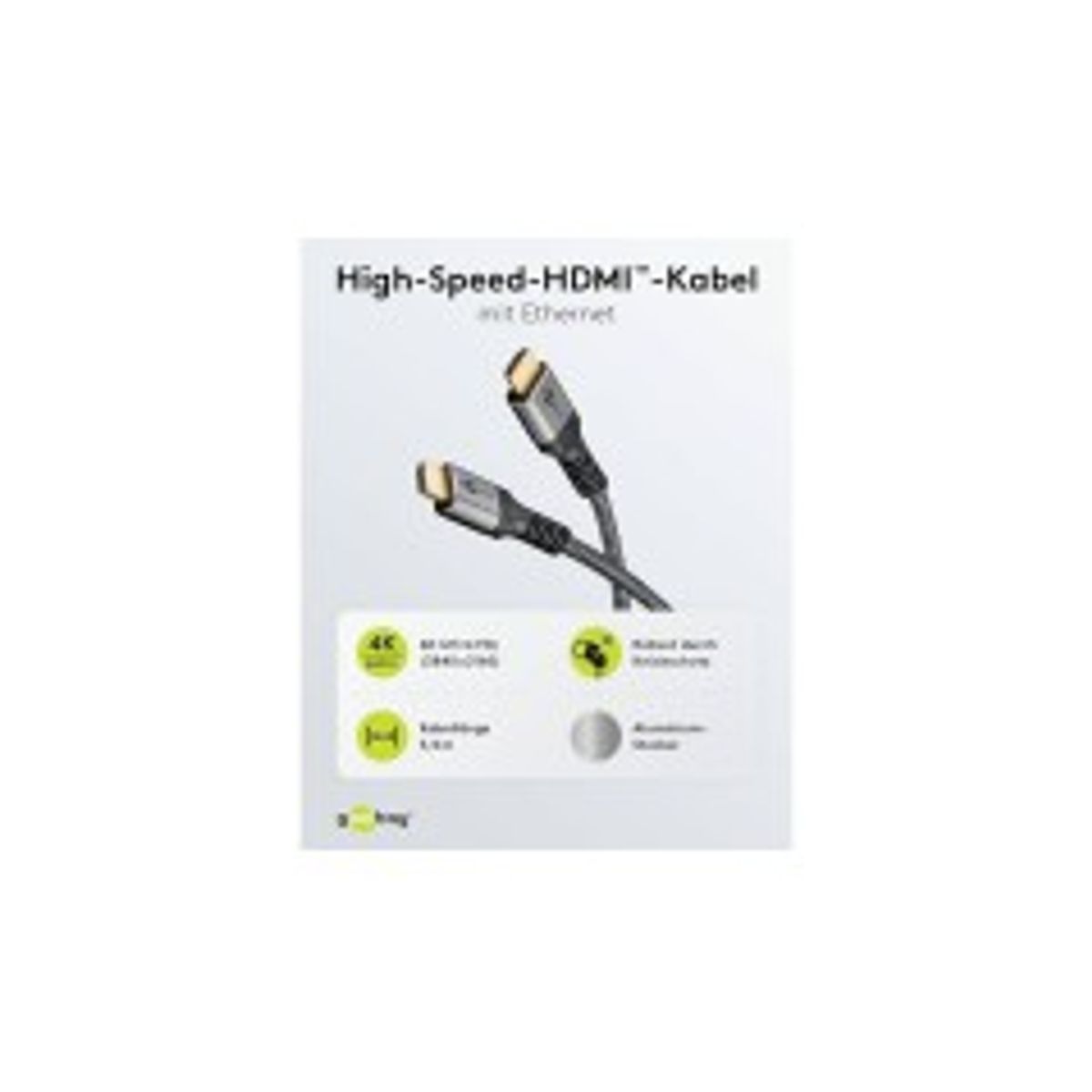 Goobay High Speed HDMI Cable with Ethernet 3m Grå