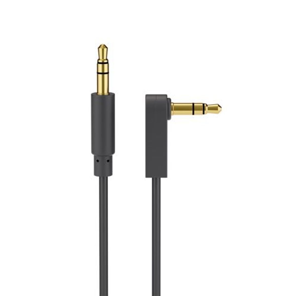 Goobay - Minijack Stereo Audio kabel (Vinklet) (3,5mm) (Han-Han) (Sort) - 0,5 m