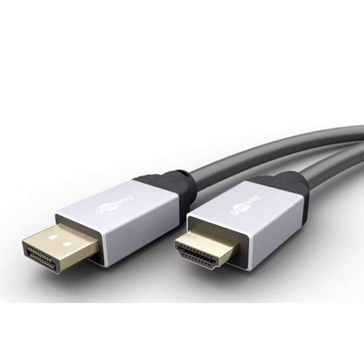 Goobay Plus - DisplayPort 1.4 til HDMI 2.0 (Han-Han) (Sort) - 4K@60Hz - 3,0 m