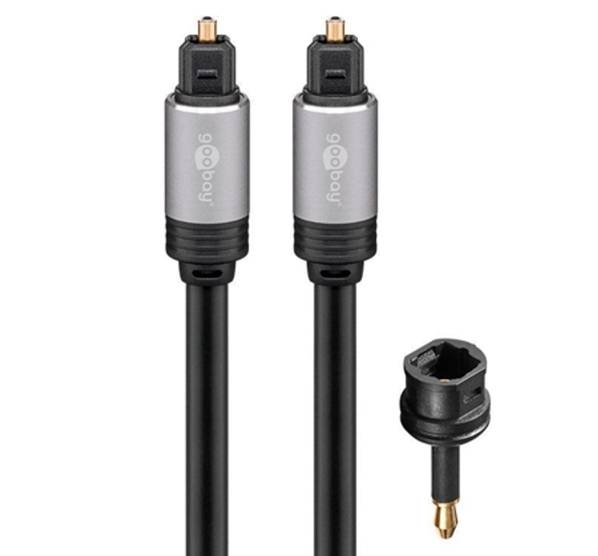 Goobay Plus Optisk Toslink-Kabel Med Adapter - 0,75 meter