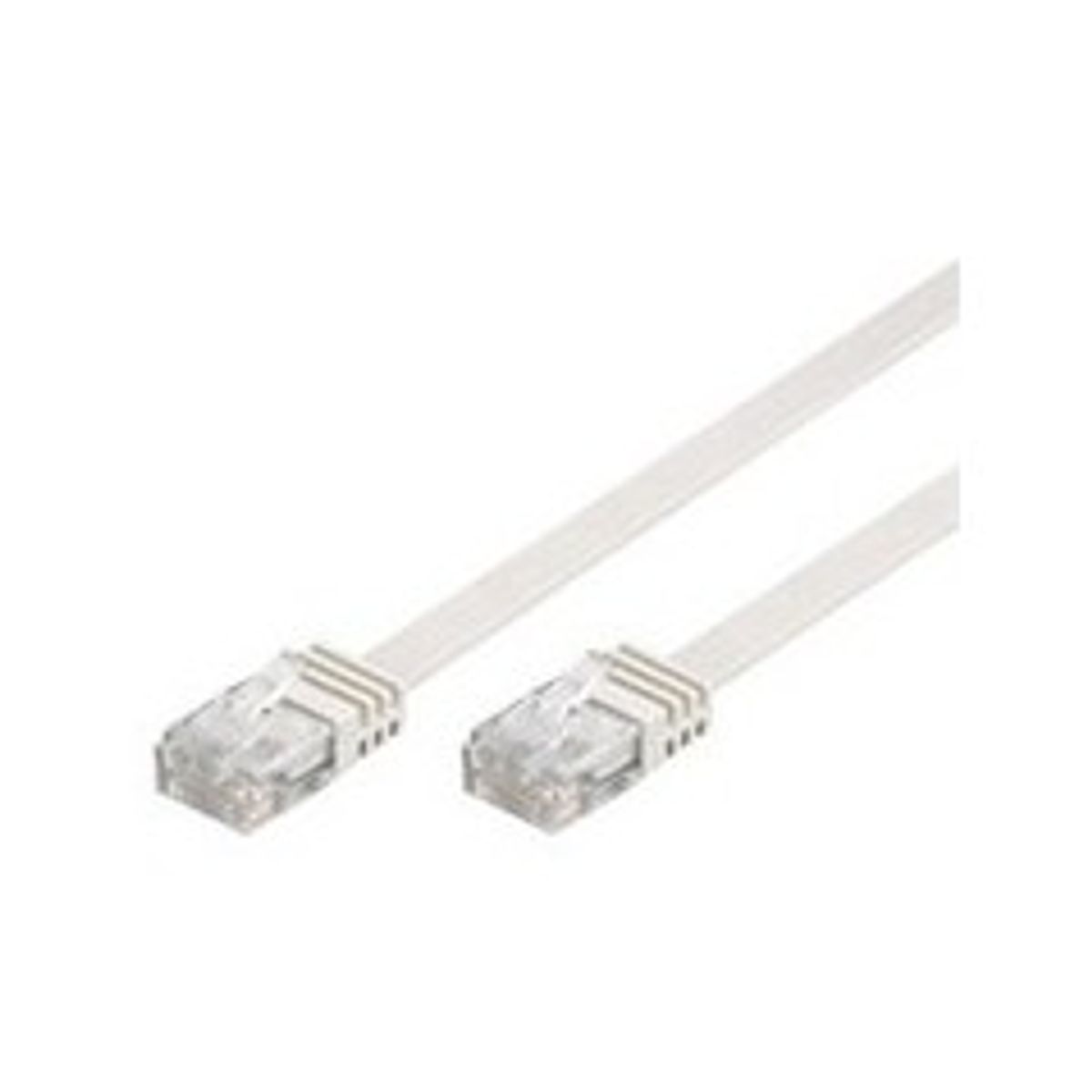 Goobay RJ45 CAT6 UTP 3M Uskærmet flad hvid