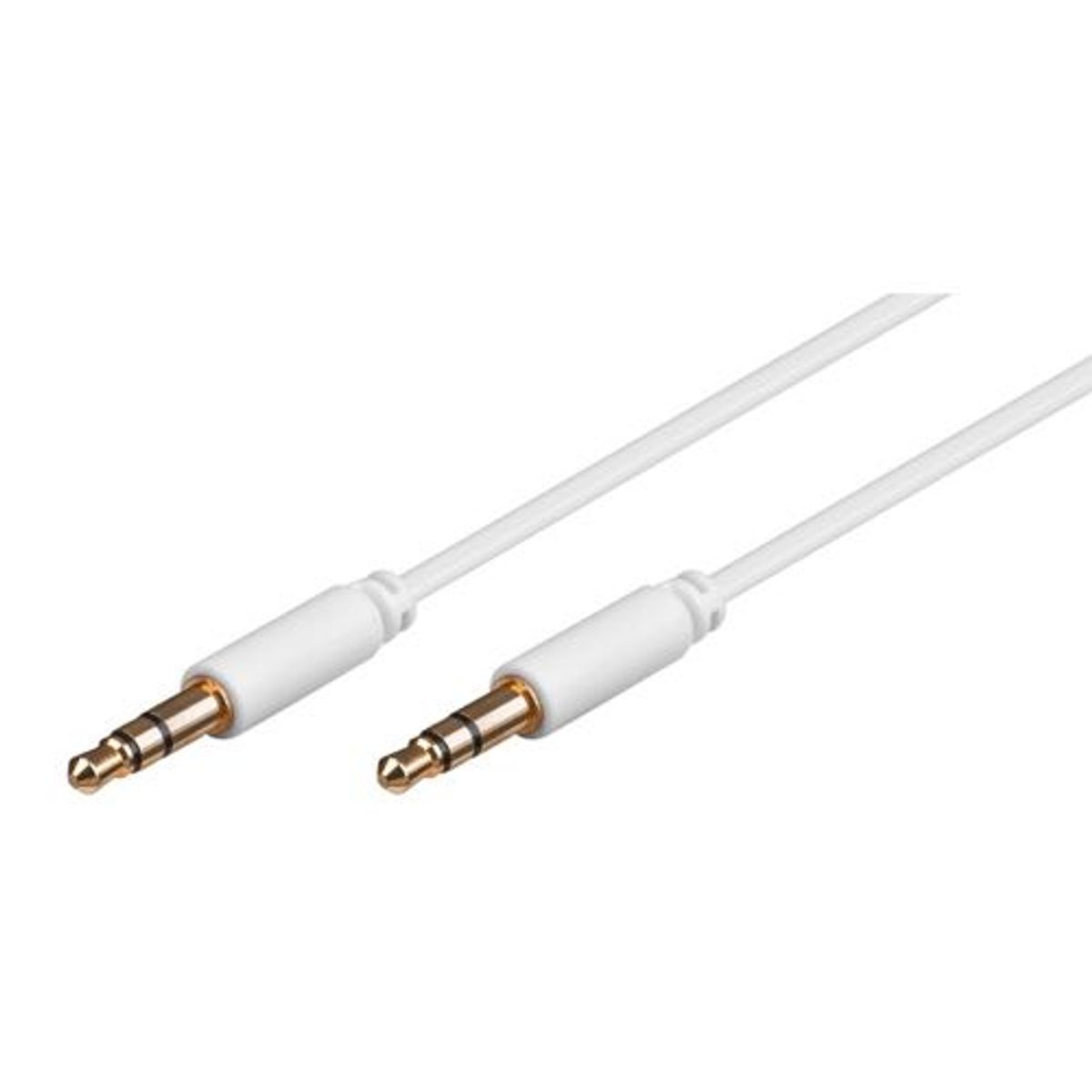 Goobay - Slim Minijack Stereo Audio kabel (3,5mm) (Han-Han) (Hvid) - 2,0 m