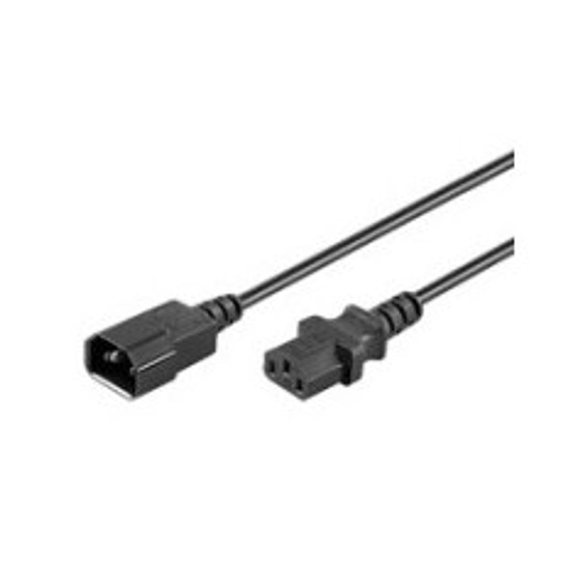 goobay Strøm IEC 60320 C14 Strøm IEC 60320 C13 Sort 50cm Forlængerkabel til strøm