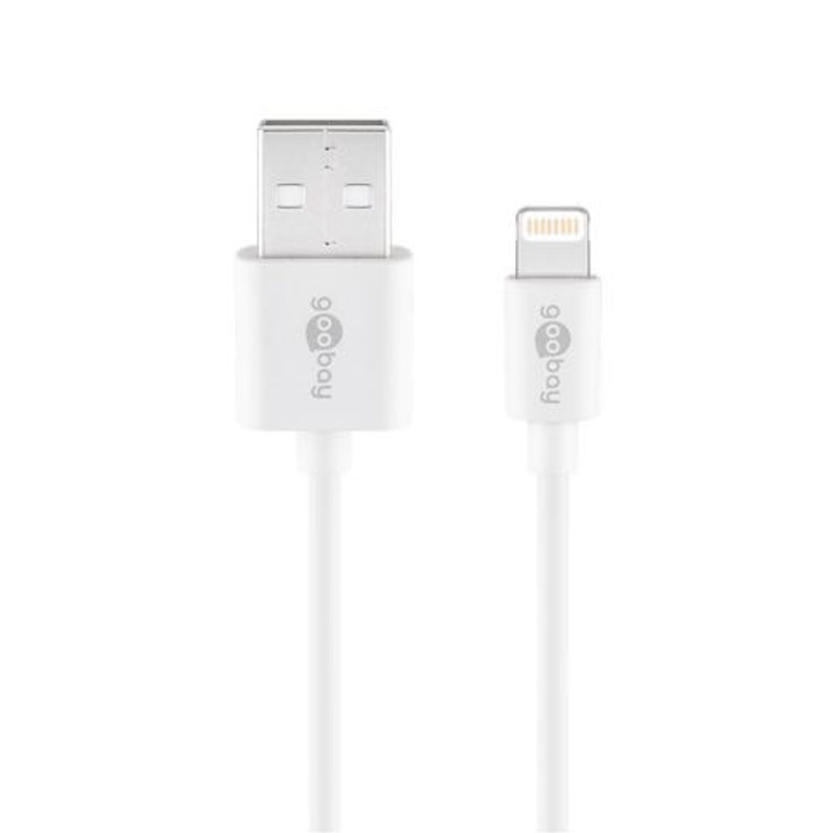 Goobay - USB 2.0 kabel Apple MFi certified (1A) (USB-A / Apple Lightning) (Han-Han) (Hvid) - 0,5 m