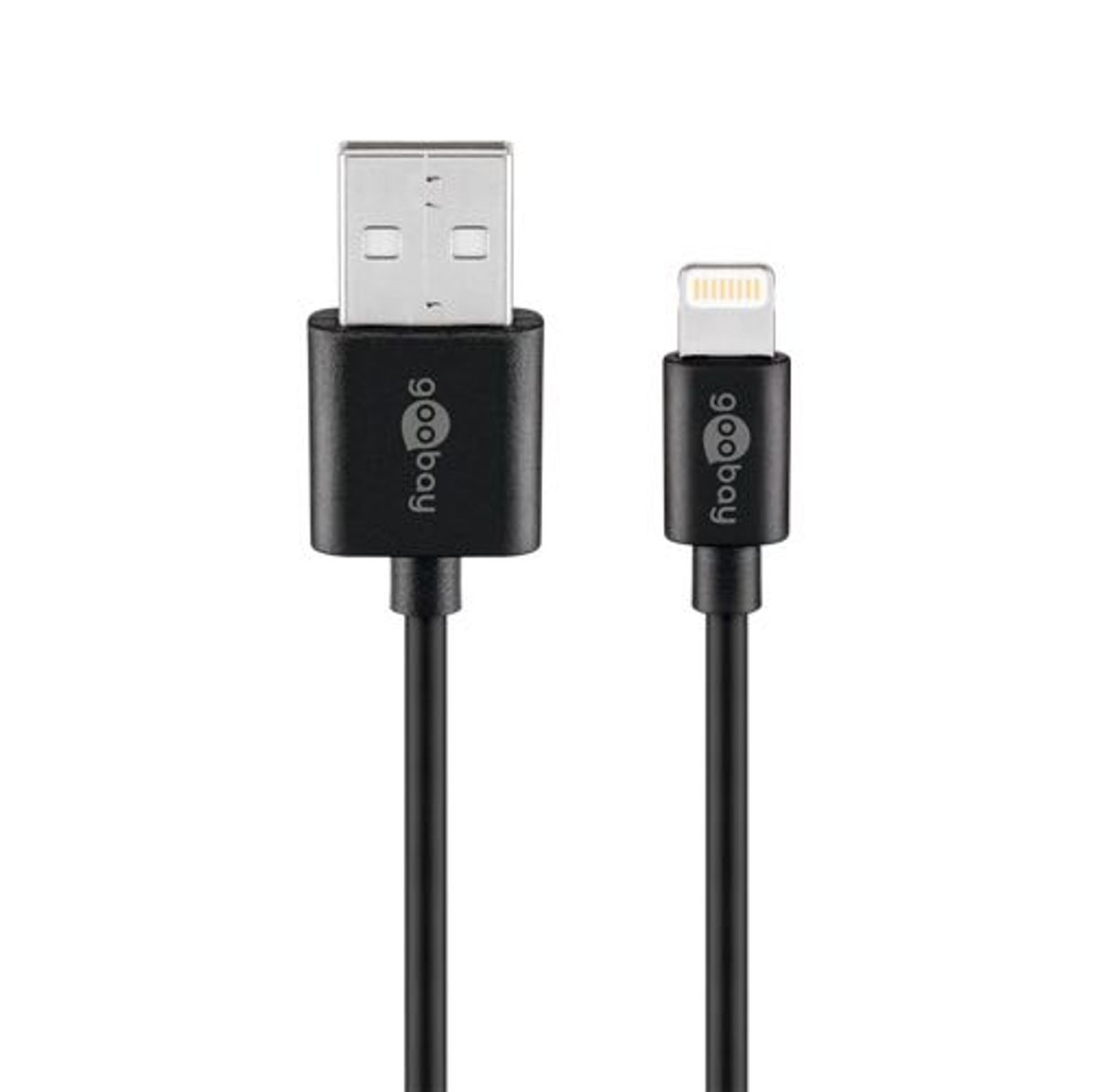 Goobay - USB 2.0 kabel Apple MFi certified (1A) (USB-A / Apple Lightning) (Han-Han) (Sort) - 0,5 m